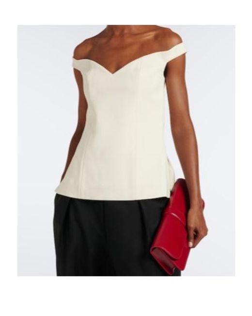Rohe White Off-Shoulder Top