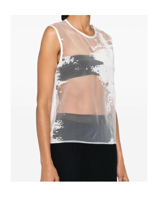 Ann Demeulemeester White Translucent Vest