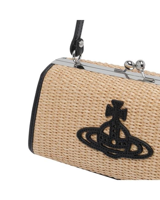 Vivienne Westwood Metallic Woven Frame Shoulder Bag