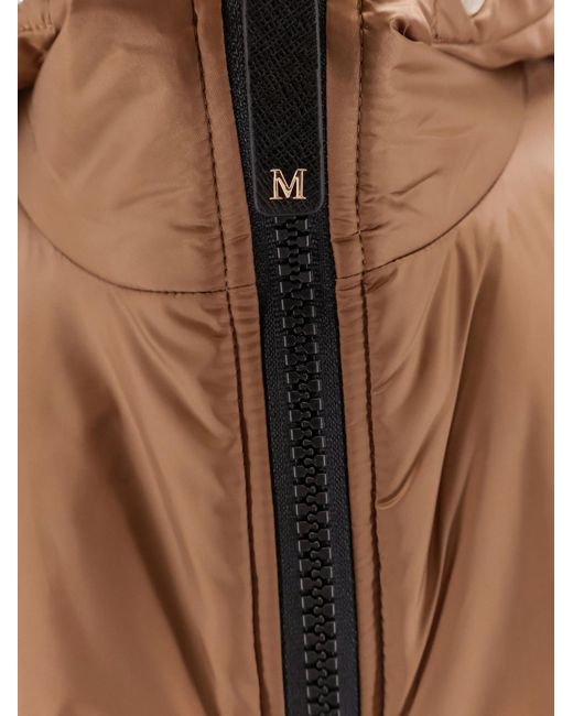 Max Mara Brown The Cube Greenci Zip-Up Padded Cape