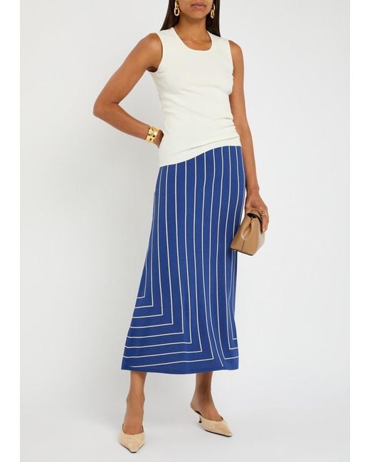 Joseph White Stretch-Silk Knit Tank