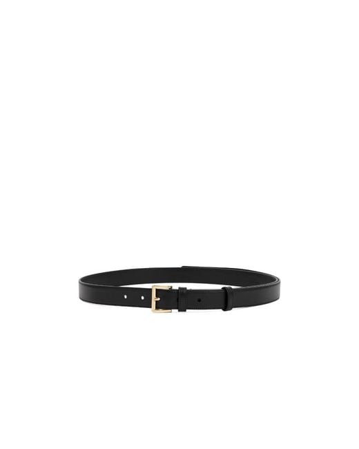 Prada White Triangle Logo Buckled Belt
