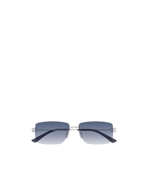 Bottega Veneta Blue Eyewear Rimless Square Sunglasses for men