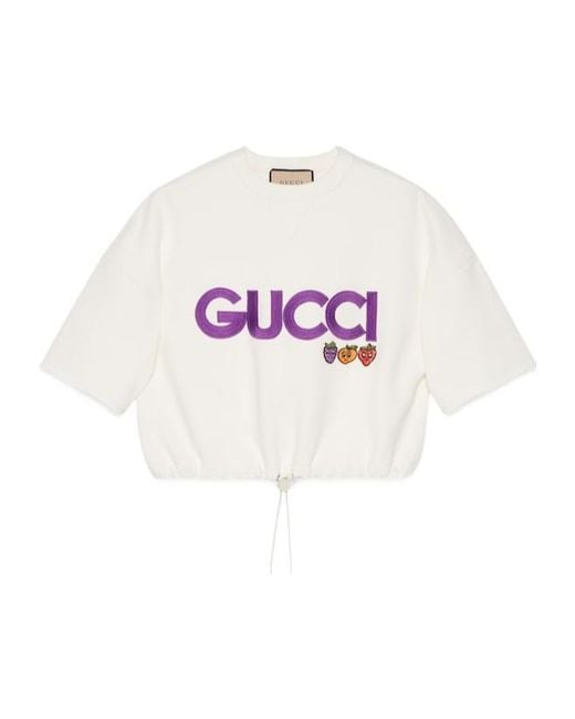 Gucci Pink Patch Jersey Sweatshirt