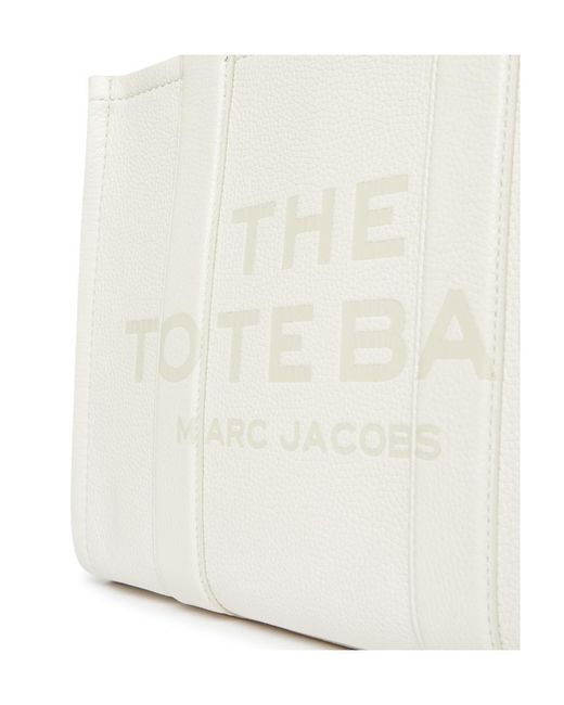 Marc Jacobs White Logo Medium Tote Shoulder Bag