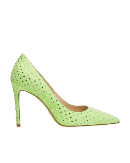 Stuart Weitzman Green Swarovski Crystal-Embellished Pumps