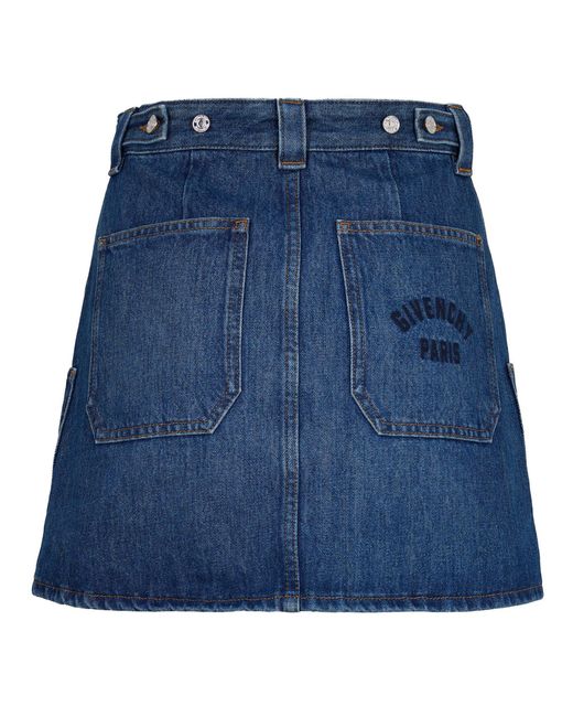 Givenchy Blue Denim Mini Skirt