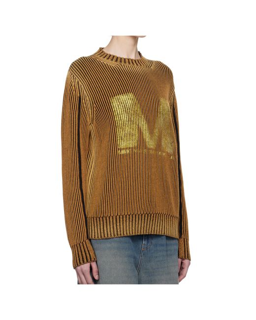 MM6 by Maison Margiela Natural Logo Crewneck Sweater