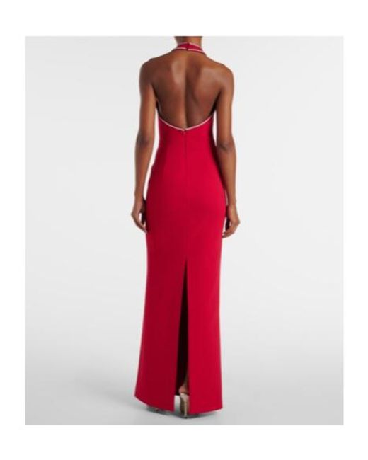 Rebecca Vallance Red Akari Embellished Gown