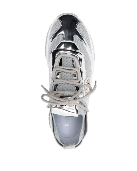 Philipp Plein White Runner Predator Low-Top Sneakers for men