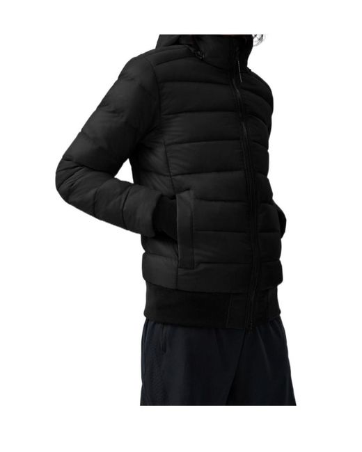 Canada Goose Black Crofton Hooded Padded Jacket for men