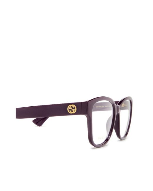 Gucci White Eyewear Rectangular Frame Glasses