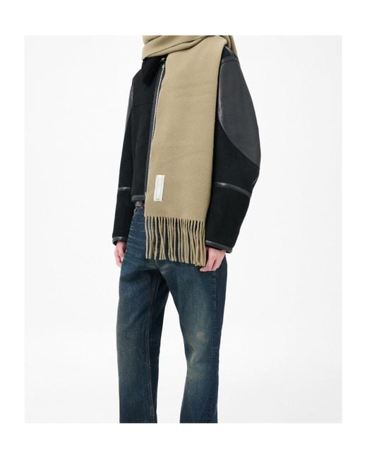 Our Legacy Green Estate Fringed Scarf for men