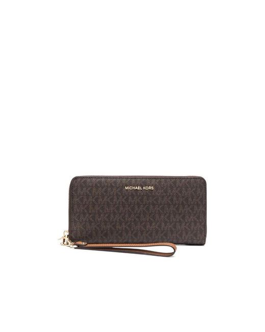 MICHAEL Michael Kors Gray Monogram Printed Large Wallet