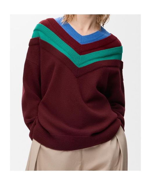 Loewe Layered Effect V-Neck Jumper
