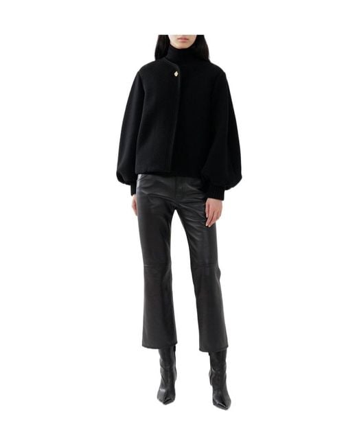 Chloé Black Lantern Sleeve Wool Jacket