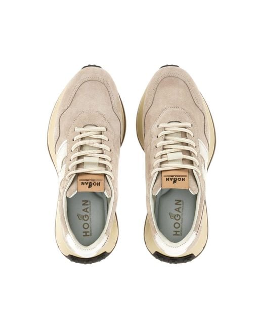 Hogan White H641 Lace-Up Sneakers