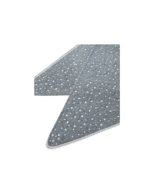 Pinko Gray All-Over Embellished Scarf