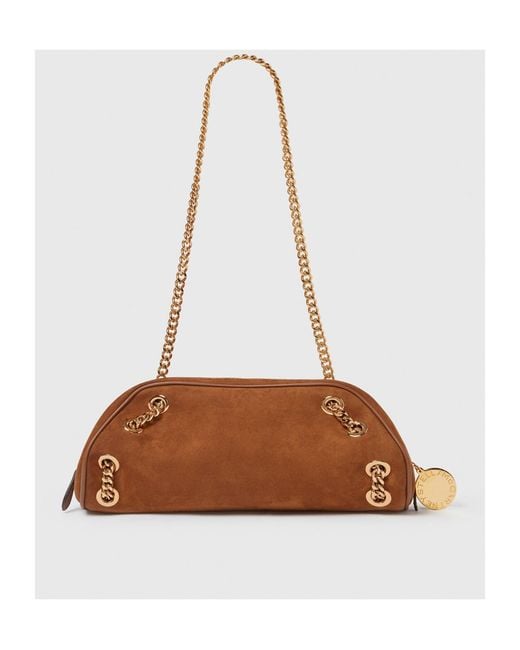 Stella McCartney Brown Brandy Falabella Bowling Shoulder Bag