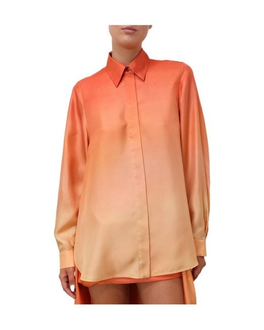 Zimmermann Orange Tranquillity Scarf Shirt