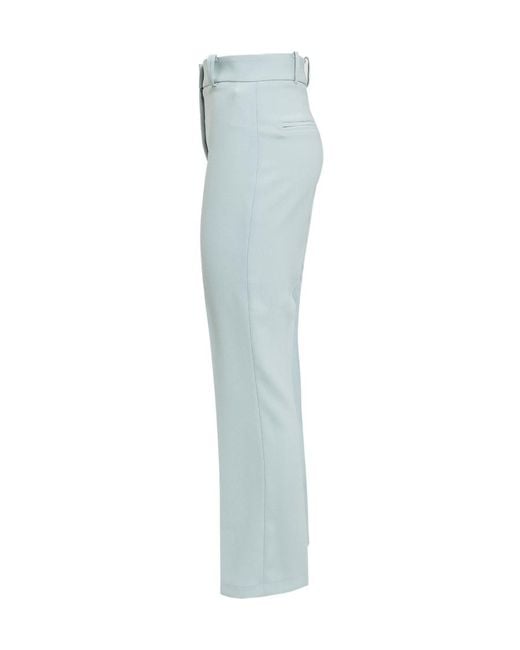 HEBE STUDIO Blue High-Waist Trousers