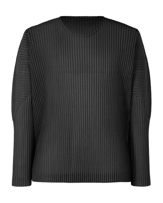 Homme Plissé Issey Miyake Black Pleated Top for men