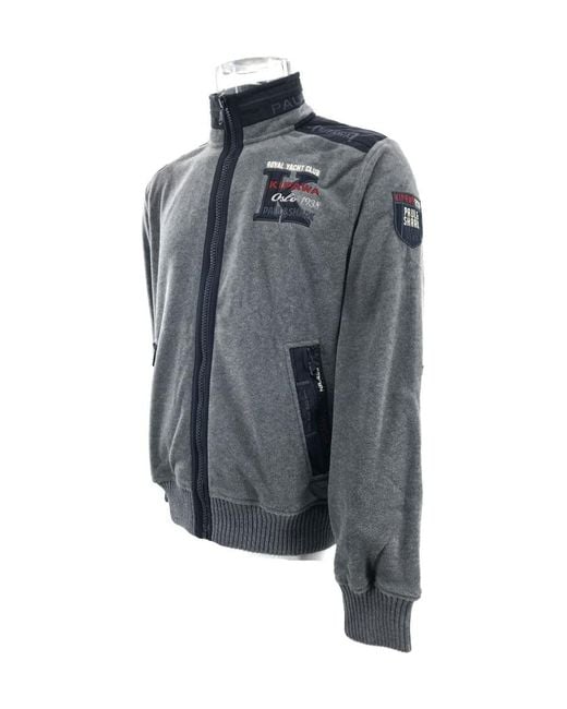 Paul & Shark Gray Zipper Casual Jacket for men
