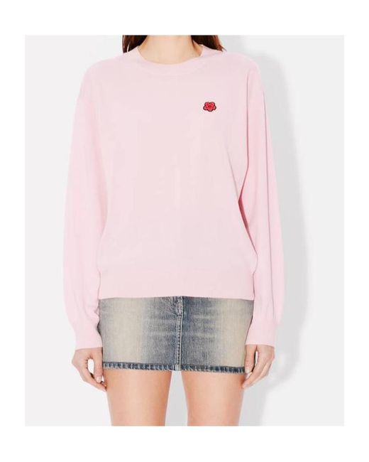 KENZO Pink 'Boke Flower' Embroidered Jumper