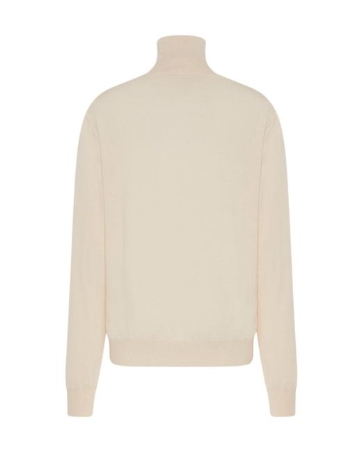 The Row White Heva Turtleneck Jumper