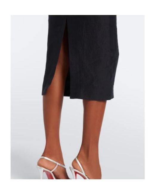 Roland Mouret Black Crystal-Embellished Jacquard Midi Dress