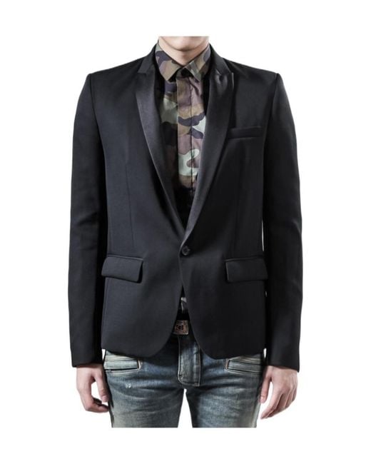 Balmain Black Long Sleeved Suit Jacket for men