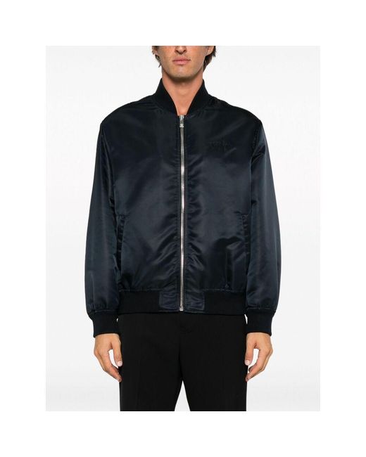 Versace Blue Long-Sleeved Zip-Up Jacket for men