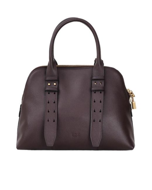 Pinko Black Escape Bag Medium Bowling Handbag