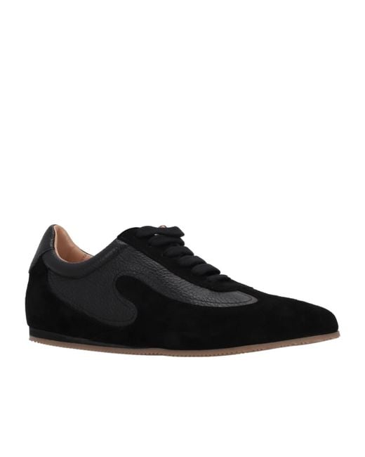 Niccolò Pasqualetti Black Lace-Up Low-Top Sneakers