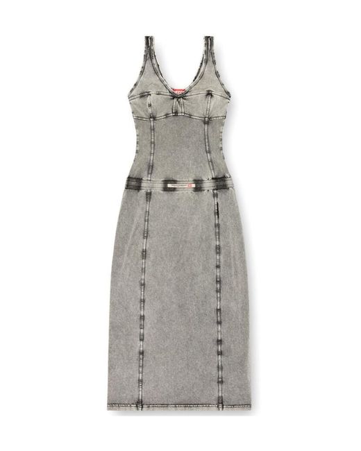 DIESEL Gray D-Inny Sleeveless Midi Dress