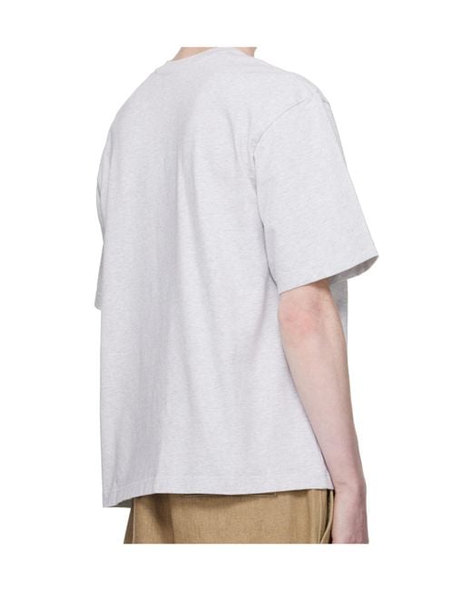 Casablanca White Floral Logo Printed T-Shirt for men