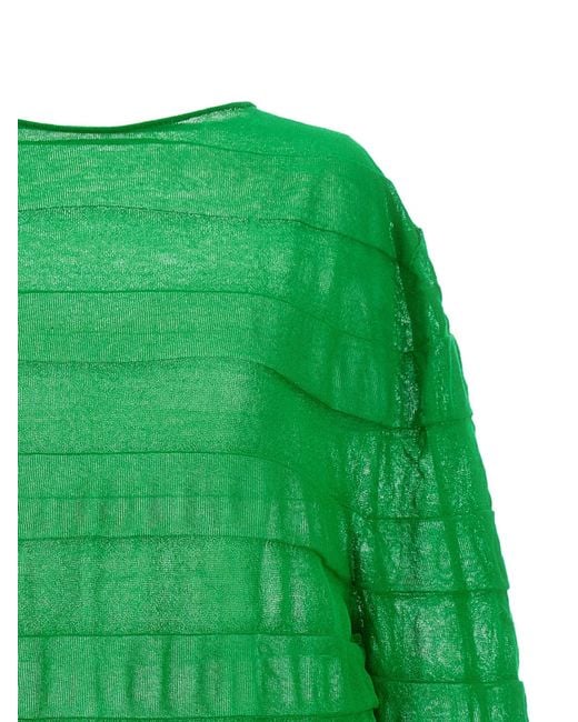 Issey Miyake Green Moving Knit Top