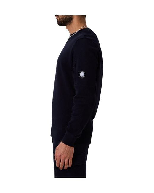 C P Company Blue Lens Crew-Neck Sweatshirt for men