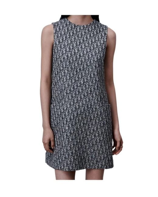 Dior Gray Short Straight Dress