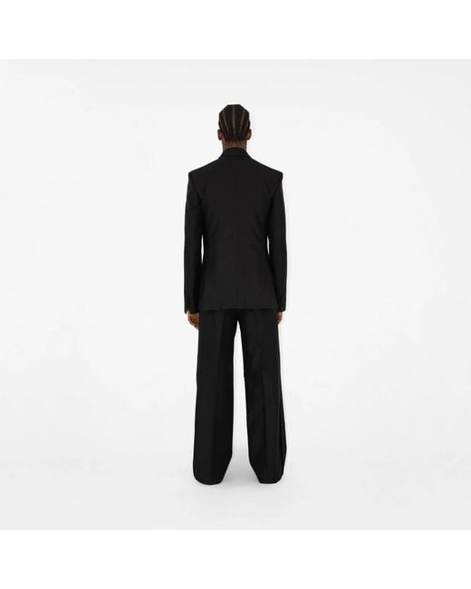 Burberry Black Double Breasted Peak Lapels Blazer for men