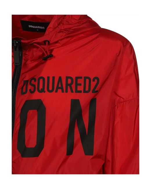DSquared² Red Logo Long-Sleeved Jacket for men