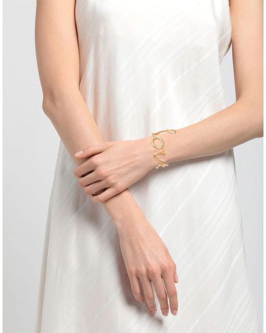 Chloé Metallic Minimalist Buckle-Free Metal Bracelet