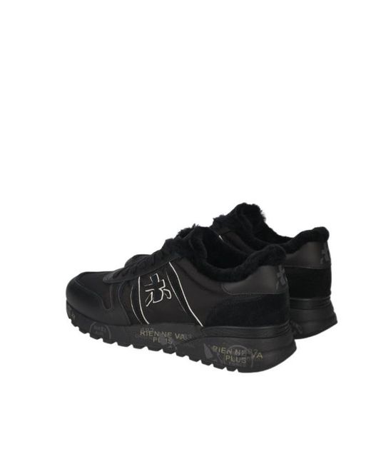 Premiata Black Round-Toe Sneakers for men