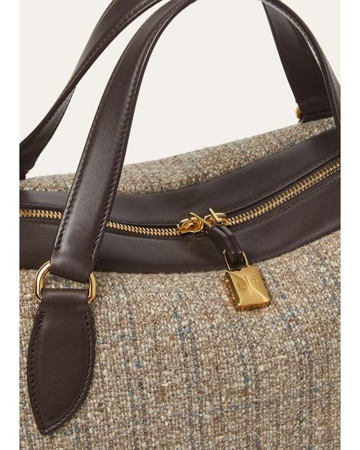 Loro Piana Brown Needle Medium Handbag