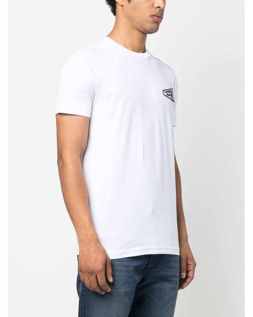 DIESEL White T-Diegor Logo Patch T-Shirt for men