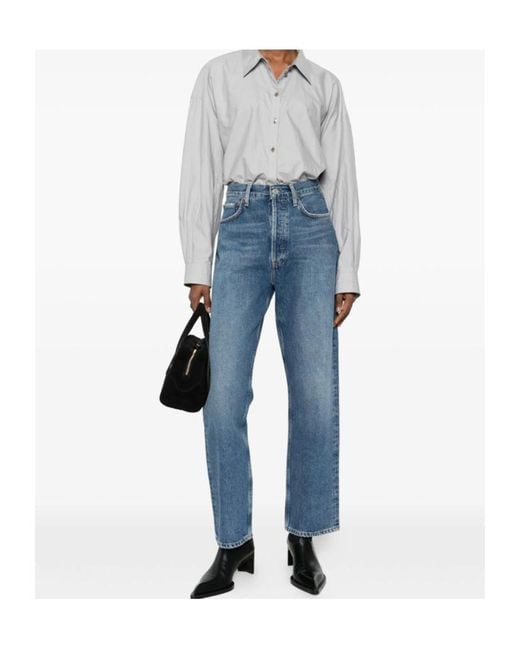 Agolde Blue Five-Pocket Denim Trousers