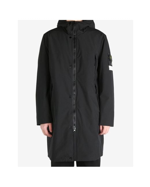 Stone Island Black Padded Coat for men