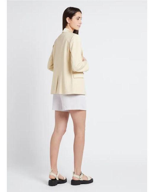 Ba&sh Natural Double-Breasted Blazer