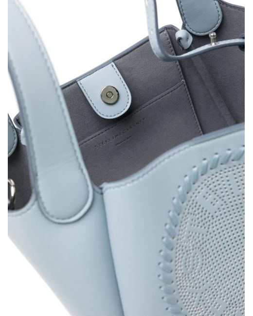 Stella McCartney Blue Pierced Logo Cross-Body Bag