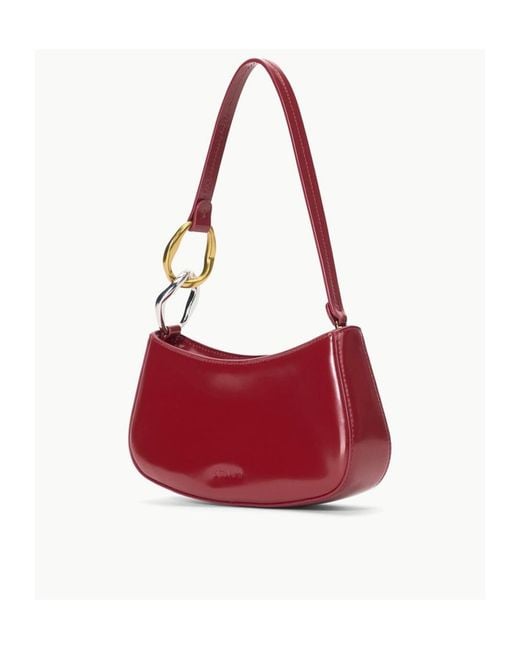 Staud Red Logo Shoulder Bag